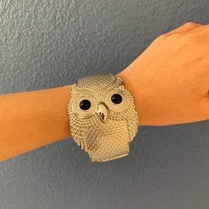 Silver Owl Bracelet Cuff